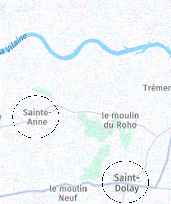 St Anne en St Dolay Carte